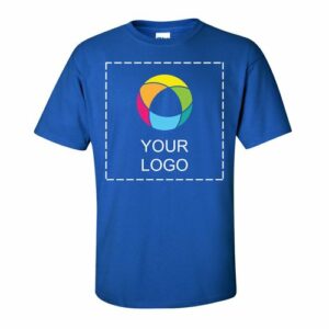 Simple and comfortable, this custom T-shirt from Gildan® is a great addition to your promotional arsenal. Featuring a large array of colors, this T-shirt can be mixed and matched with any outfit. Personalize it now with your logo, slogan and more. And if you need any assistance, our design experts are happy to help.